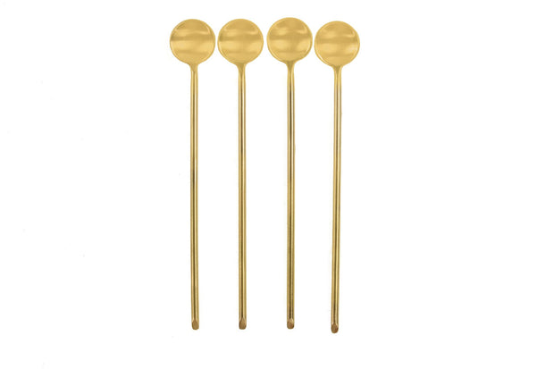 Long Gold Thin Spoons